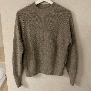 Buck Mason Women's Soft Driftwood Seafarer Cotton Sweater in Size Small